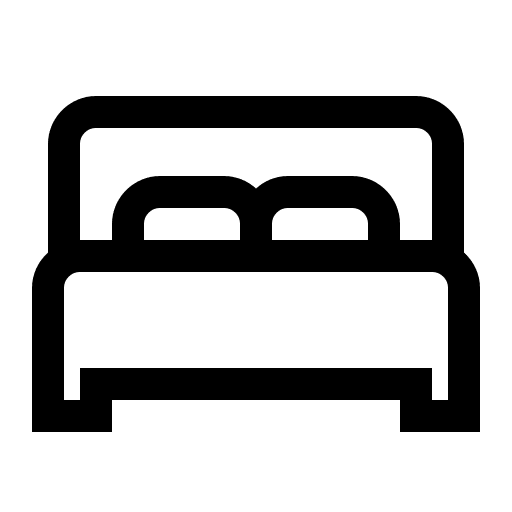 Bed Furniture (Line Awesome) Free Open-Source SVG Icon (Line Awesome)