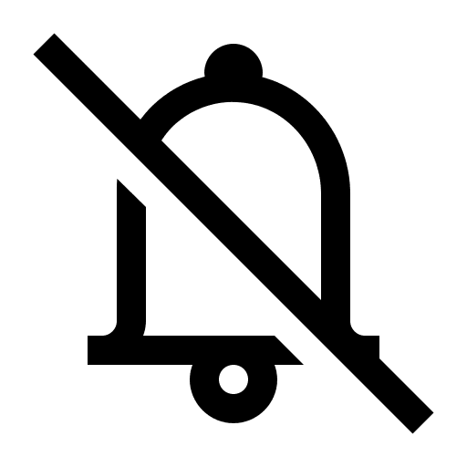 Bell Slash Notification (Line Awesome) Free Open-Source SVG Icon (Line Awesome)