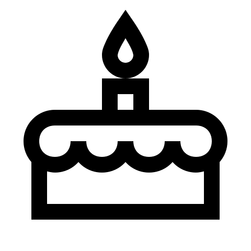 Birthday Cake Free Open-Source SVG Icon (Line Awesome)