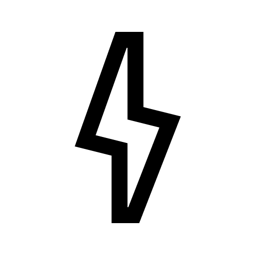 Lightning Bolt Symbol (Line Awesome) Free Open-Source SVG Icon (Line Awesome)