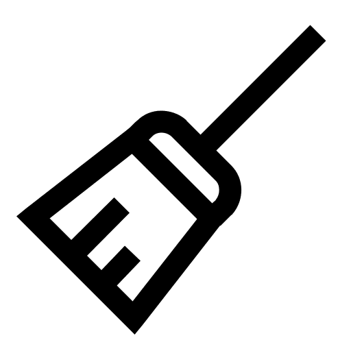 Broom Tool (Line Awesome) Free Open-Source SVG Icon (Line Awesome)