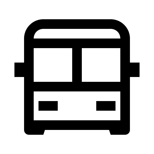 Bus Transportation Vehicle (Line Awesome) Free Open-Source SVG Icon (Line Awesome)