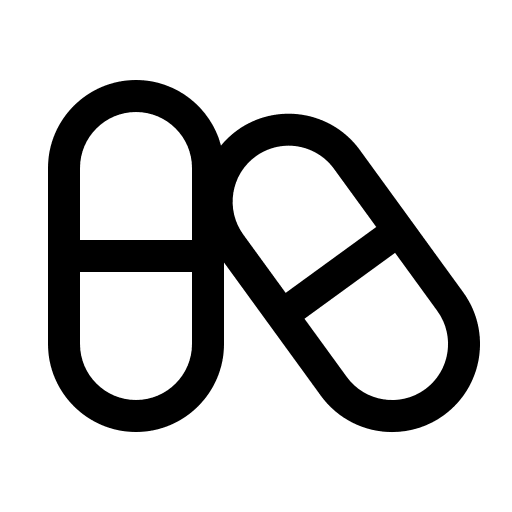 Capsules (Line Awesome) Free Open-Source SVG Icon (Line Awesome)