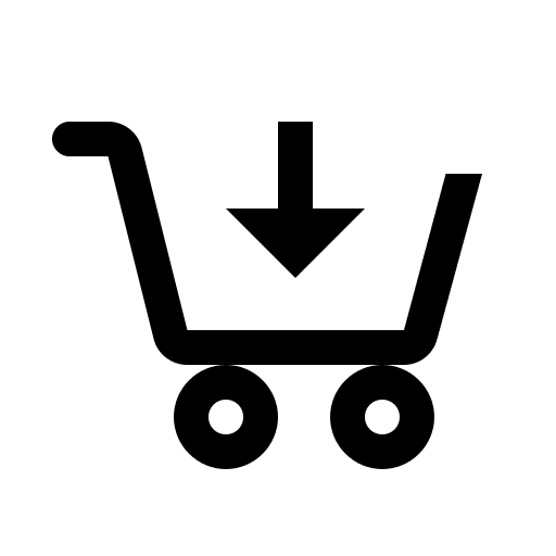 Cart with Downward Arrow (Line Awesome) Free Open-Source SVG Icon (Line Awesome)