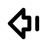 Big Left Arrow with Dash (Lucide) Free Open-Source SVG Icon