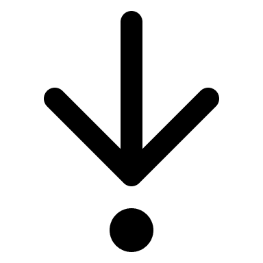 Arrow Down to Dot Free Open-Source SVG Icon (Lucide)