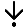 Arrow Down to Dot Free Open-Source SVG Icon