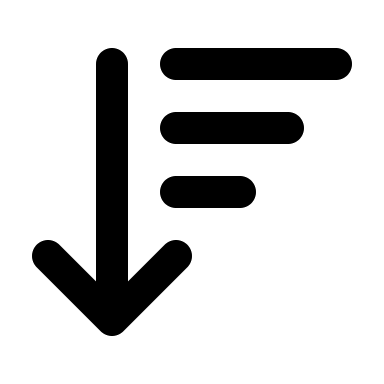 Wide Narrow Down Arrow (Lucide) Free Open-Source SVG Icon (Lucide)