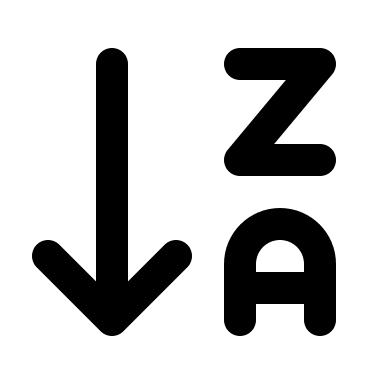 Downward Arrow from Z to A Free Open-Source SVG Icon (Lucide)