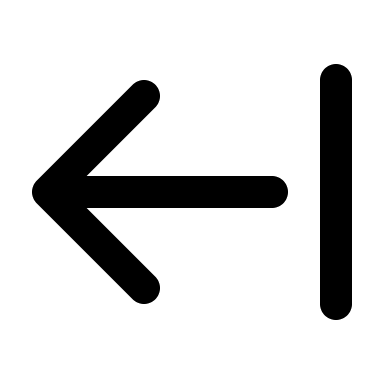 Left Arrow from Line (Lucide) Free Open-Source SVG Icon (Lucide)