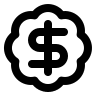 Dollar Sign Badge Free Open-Source SVG Icon