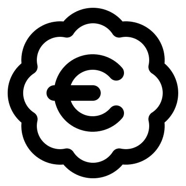 Euro Currency Badge Free Open-Source SVG Icon (Lucide)