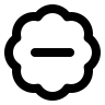 Badge with Minus Sign Free Open-Source SVG Icon