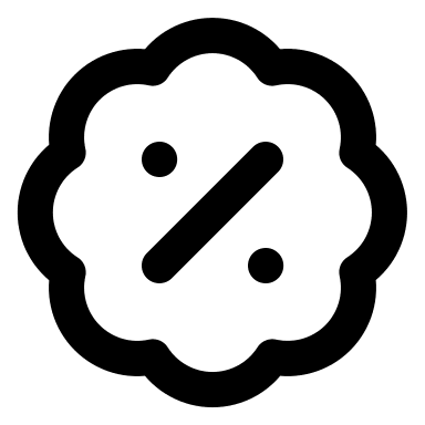 Percentage Badge Free Open-Source SVG Icon (Lucide)