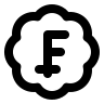 Swiss Franc Currency Badge (Lucide) Free Open-Source SVG Icon