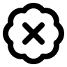 Badge with X Mark Free Open-Source SVG Icon