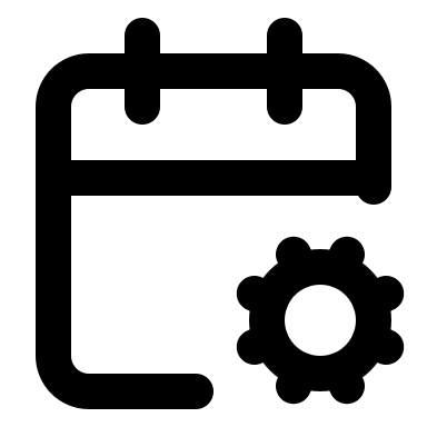 Calendar with Gear Settings (Lucide) Free Open-Source SVG Icon (Lucide)