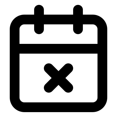 Calendar with Cross Mark Free Open-Source SVG Icon (Lucide)