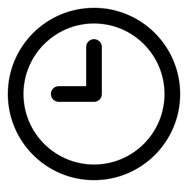 Nine O'Clock Time Indicator Free Open-Source SVG Icon (Lucide)