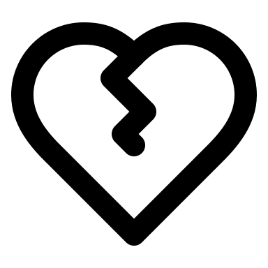 Cracked Heart Free Open-Source SVG Icon (Lucide)