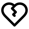 Cracked Heart Free Open-Source SVG Icon