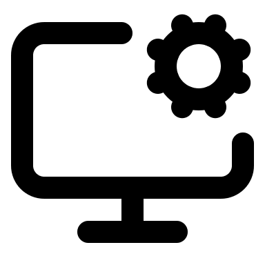 Monitor with Cogwheel (Lucide) Free Open-Source SVG Icon (Lucide)