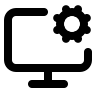 Monitor with Cogwheel (Lucide) Free Open-Source SVG Icon