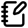 Notebook with Pen Free Open-Source SVG Icon