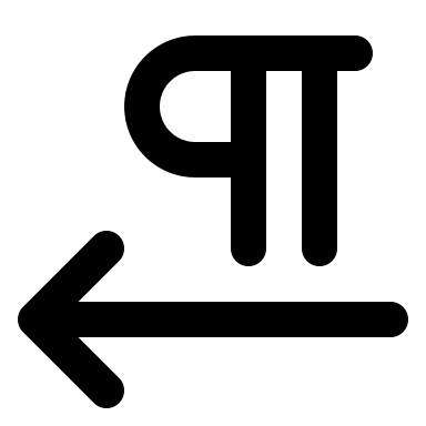 Left Pilcrow Symbol Free Open-Source SVG Icon (Lucide)