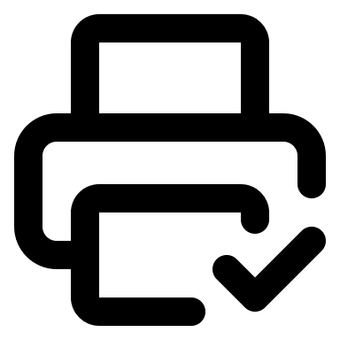 Printer Check (Lucide) Free Open-Source SVG Icon (Lucide)