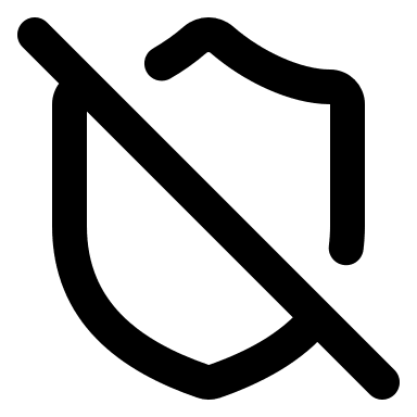 Shield Off (Lucide) Free Open-Source SVG Icon (Lucide)