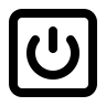 Square Power Button Free Open-Source SVG Icon