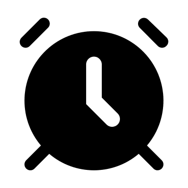 Alarm Clock (Filled) Free Open-Source SVG Icon (Mage Icons)