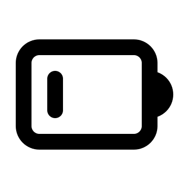 Low Battery Indicator (Line) Free Open-Source SVG Icon (Majesticons)