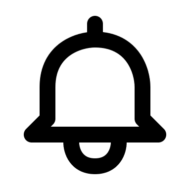 Bell Notification (Line) Free Open-Source SVG Icon (Majesticons)