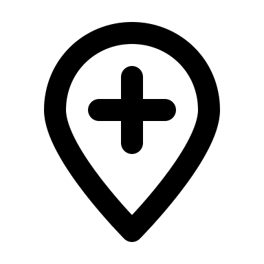 Map Marker with Plus Sign (Line) Free Open-Source SVG Icon (Majesticons)