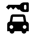 Car Rental Service (Maki) Free Open-Source SVG Icon