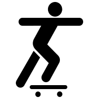 Skateboarding Activity Free Open-Source SVG Icon