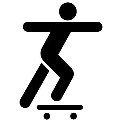 Skateboarding Activity Free Open-Source SVG Icon (Map Icons)