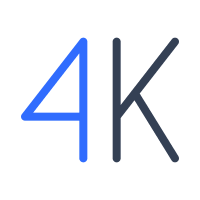 4K Resolution Display Free Open-Source SVG Icon