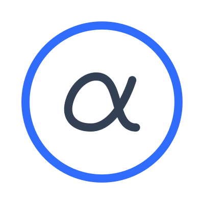 Alpha Circle (Marketeq) Free Open-Source SVG Icon (Marketeq)