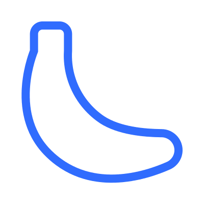 Left-Facing Banana Free Open-Source SVG Icon (Marketeq)