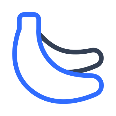 Left-Facing Bananas Free Open-Source SVG Icon (Marketeq)