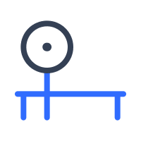 Bench Press Exercise Equipment Free Open-Source SVG Icon