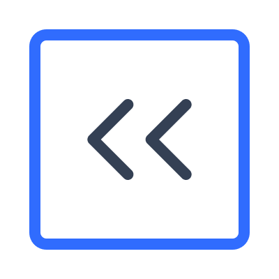 Double Left Arrow Sign in Square Free Open-Source SVG Icon (Marketeq)