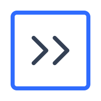 Double Right Arrow Sign in Square (Marketeq) Free Open-Source SVG Icon