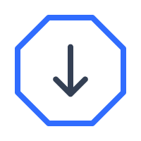 Downward Octagon Shape Free Open-Source SVG Icon