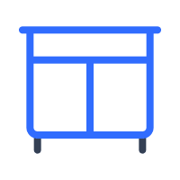 Double Drawer Unit Free Open-Source SVG Icon