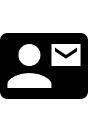 Account Box with Mail Symbol Free Open-Source SVG Icon