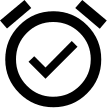 Alarm Check Notification Free Open-Source SVG Icon